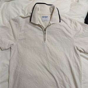 Old Navy Men's Off-White Polo Shirt